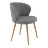 Coque pour chaise ANGÈLE (sans structure) d'intérieur - Bois, tissu 100% PES gris fonce