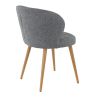 Coque pour chaise ANGÈLE (sans structure) d'intérieur - Bois, tissu 100% PES gris fonce
