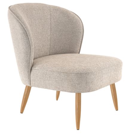 Coque pour chaise EUGÉNIE (sans structure) d'intérieur - Bois, tissu 100% PES greige