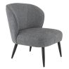 Coque pour chaise EUGÉNIE (sans structure) d'intérieur - Bois, tissu 100% PES gris fonce