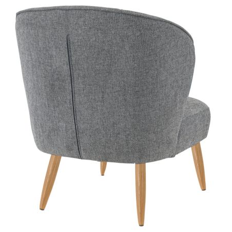 Coque pour chaise EUGÉNIE (sans structure) d'intérieur - Bois, tissu 100% PES gris fonce