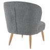 Coque pour chaise EUGÉNIE (sans structure) d'intérieur - Bois, tissu 100% PES gris fonce