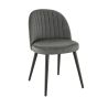Coque pour chaise EMILE (sans structure) d'intérieur - Bois, tissu 100% PES anthracite