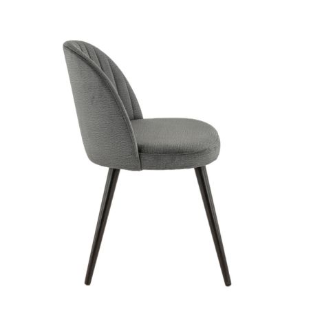 Coque pour chaise EMILE (sans structure) d'intérieur - Bois, tissu 100% PES anthracite