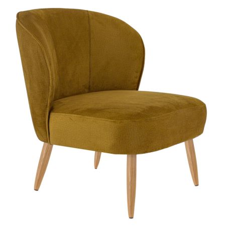 Coque pour chaise MATISSE (sans structure) d'intérieur - Bois, tissu 100% PES gold