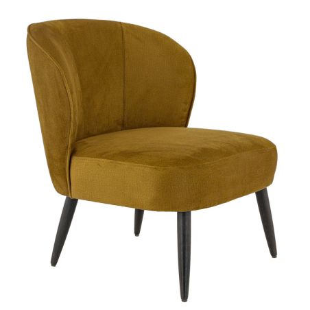 Coque pour chaise MATISSE (sans structure) d'intérieur - Bois, tissu 100% PES gold