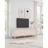 Meuble TV 205 cm OLIVER avec 4 portes coloris cachemire