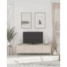 Meuble TV 205 cm OLIVER avec 4 portes coloris cachemire