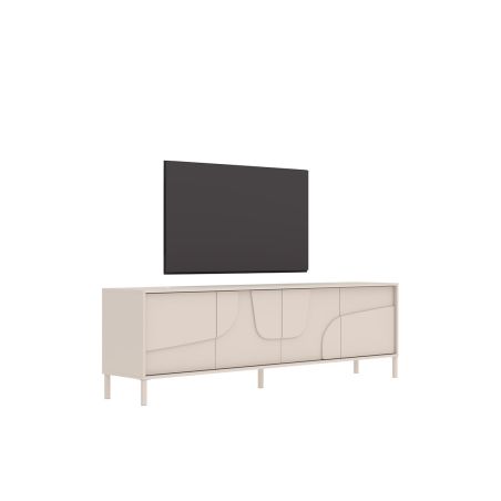 Meuble TV 205 cm OLIVER avec 4 portes coloris cachemire