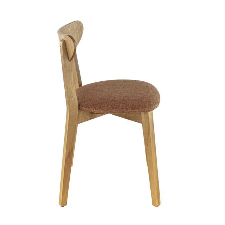 Coussin d'assise pour chaise KATE (sans structure) d'intérieur - Bois, tissu 100% PES rouille