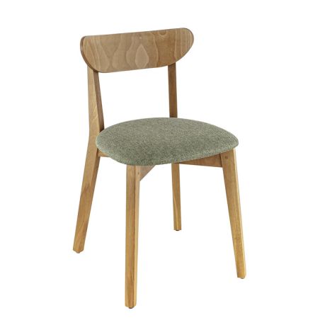 Coussin d'assise pour chaise KATE (sans structure) d'intérieur - Bois, tissu 100% PES vert