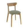 Coussin d'assise pour chaise KATE (sans structure) d'intérieur - Bois, tissu 100% PES vert