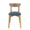 Coussin d'assise pour chaise KATE (sans structure) d'intérieur - Bois, tissu 100% PES bleu