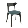 Coussin d'assise pour chaise KATE (sans structure) d'intérieur - Bois, tissu 100% PES bleu