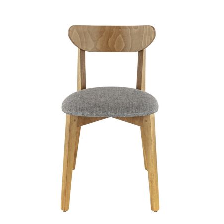 Coussin d'assise pour chaise KATE (sans structure) d'intérieur - Bois, tissu 100% PES gris