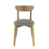 Coussin d'assise pour chaise KATE (sans structure) d'intérieur - Bois, tissu 100% PES gris
