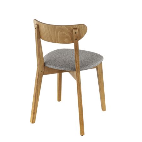 Coussin d'assise pour chaise KATE (sans structure) d'intérieur - Bois, tissu 100% PES gris
