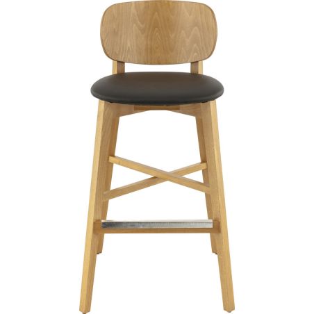 Coussin d'assise pour chaise DIMITRI (sans structure) d'intérieur - Bois, similicuir PU noir