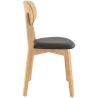 Coussin d'assise pour chaise DIMITRI (sans structure) d'intérieur - Bois, similicuir PU noir
