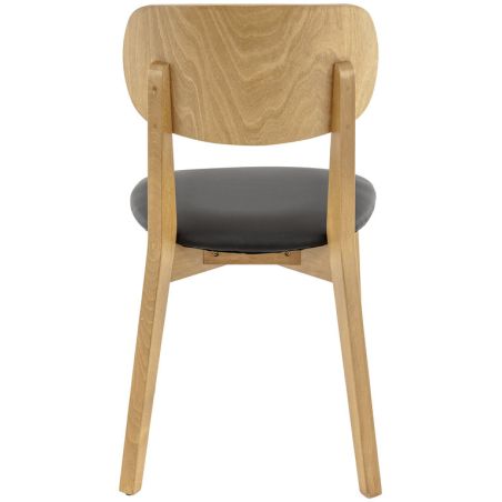 Coussin d'assise pour chaise DIMITRI (sans structure) d'intérieur - Bois, similicuir PU noir