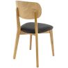 Coussin d'assise pour chaise DIMITRI (sans structure) d'intérieur - Bois, similicuir PU noir