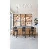 Structure pour tabouret BROOKLYN BST (sans assise) d'intérieur - Bois teinte wengé