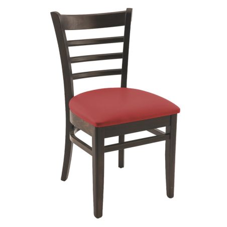 Coussin d'assise pour chaise PUB & BROOKLYN (sans structure) d'intérieur - Bois, similicuir PU bordeaux