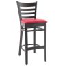 Coussin d'assise pour chaise PUB & BROOKLYN (sans structure) d'intérieur - Bois, similicuir PU bordeaux