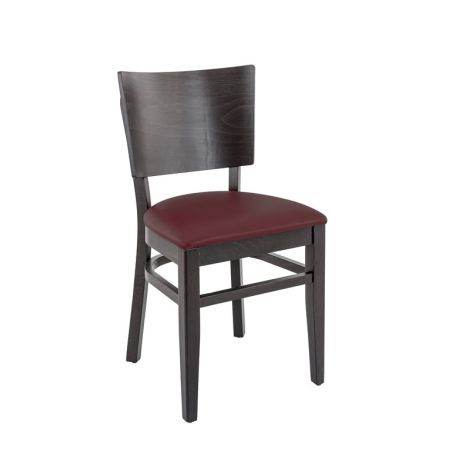 Coussin d'assise pour chaise PUB & BROOKLYN (sans structure) d'intérieur - Bois, similicuir PU bordeaux