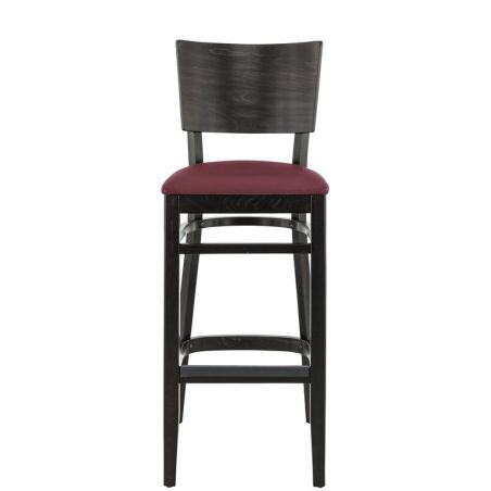 Coussin d'assise pour chaise PUB & BROOKLYN (sans structure) d'intérieur - Bois, similicuir PU bordeaux