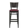 Coussin d'assise pour chaise PUB & BROOKLYN (sans structure) d'intérieur - Bois, similicuir PU bordeaux