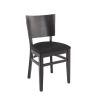 Coussin d'assise pour chaise PUB & BROOKLYN (sans structure) d'intérieur - Bois, similicuir PU noir