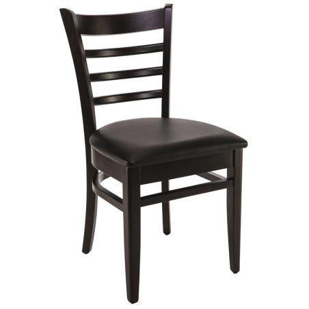 Coussin d'assise pour chaise PUB & BROOKLYN (sans structure) d'intérieur - Bois, similicuir PU noir