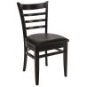 Coussin d'assise pour chaise PUB & BROOKLYN (sans structure) d'intérieur - Bois, similicuir PU noir