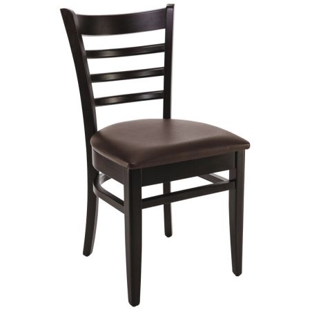 Coussin d'assise pour chaise PUB & BROOKLYN (sans structure) d'intérieur - Bois, similicuir PU chocolat