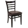 Coussin d'assise pour chaise PUB & BROOKLYN (sans structure) d'intérieur - Bois, similicuir PU chocolat
