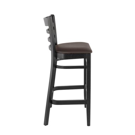Coussin d'assise pour chaise PUB & BROOKLYN (sans structure) d'intérieur - Bois, similicuir PU chocolat