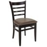 Coussin d'assise pour chaise PUB & BROOKLYN (sans structure) d'intérieur - Bois, similicuir PU cappuccino
