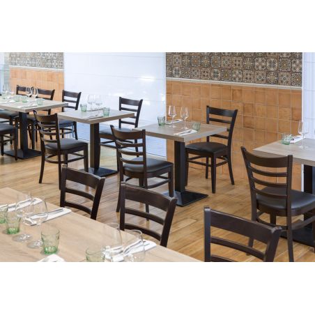 Structure pour chaise PUB (sans assise) d'intérieur - Bois teinte wengé