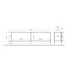 Meuble TV 205 cm OLIVER avec 4 portes coloris cachemire