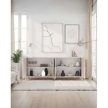 Buffet 205 cm OLIVER avec 4 portes en coloris cachemire