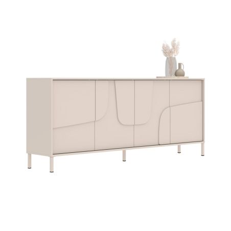 Buffet 205 cm OLIVER avec 4 portes en coloris cachemire