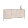 Buffet 205 cm OLIVER avec 4 portes en coloris cachemire