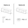 Buffet 205 cm OLIVER avec 4 portes en coloris cachemire