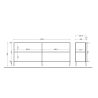 Buffet 205 cm OLIVER avec 4 portes en coloris cachemire