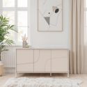 Buffet 155 cm OLIVER avec 3 portes encoloris cachemire