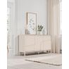 Buffet 155 cm OLIVER avec 3 portes encoloris cachemire