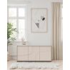 Buffet 155 cm OLIVER avec 3 portes encoloris cachemire