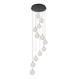 Lucide GISELA - Suspension - Ø 61 cm - LED Dim. - 12x3,5W 2700K - Transparent - Premium