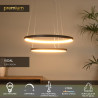 Lucide VIDAL - Suspension - Ø 78 cm - LED Dim. - 1x92W 2700K - Noir - Premium